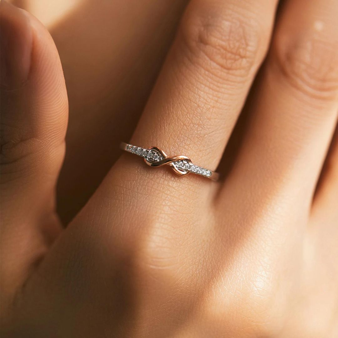 Sparkling Infinity Love Silver Ring