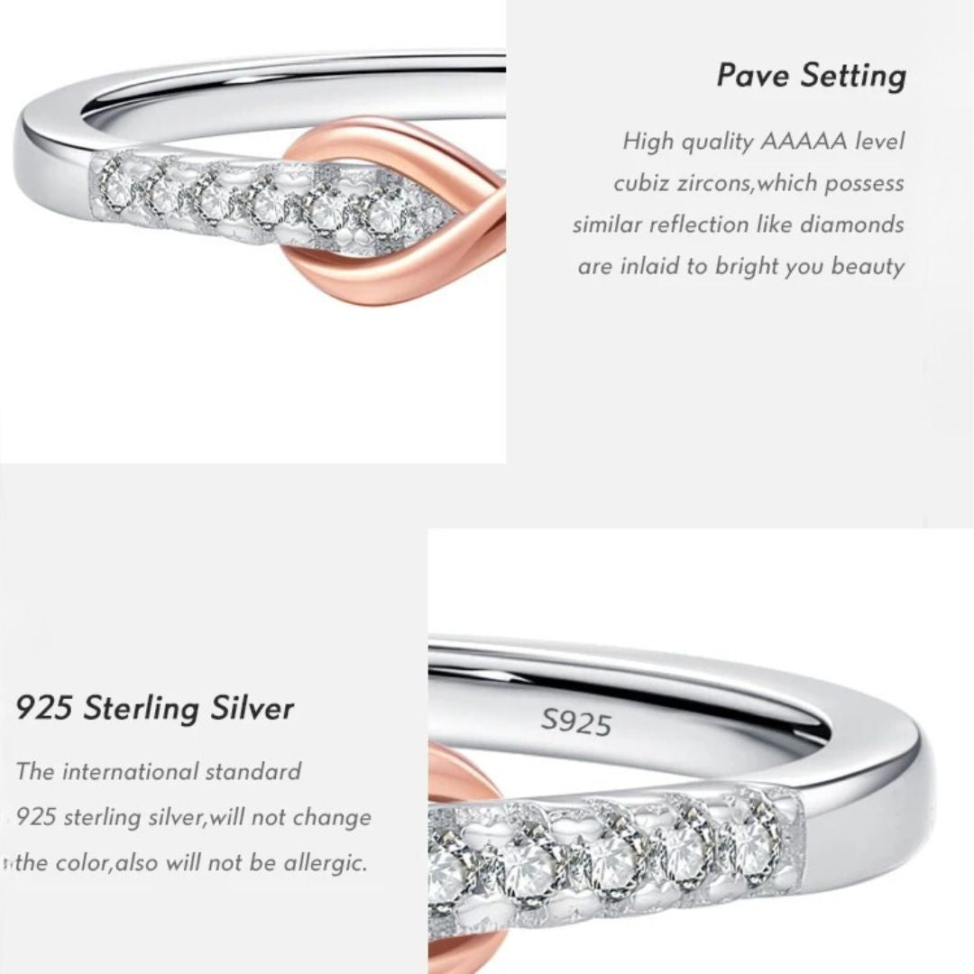 Sparkling Infinity Love Silver Ring